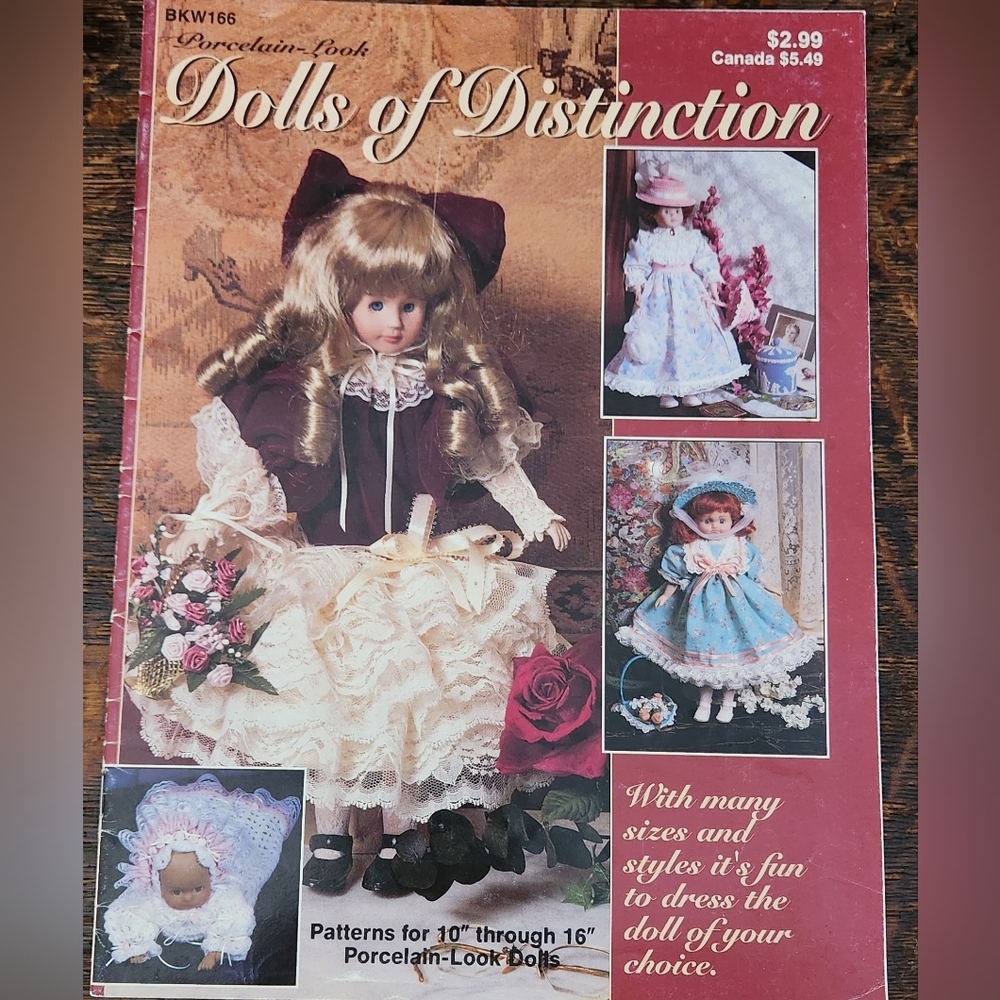 Clothing patterns for porcelain dolls